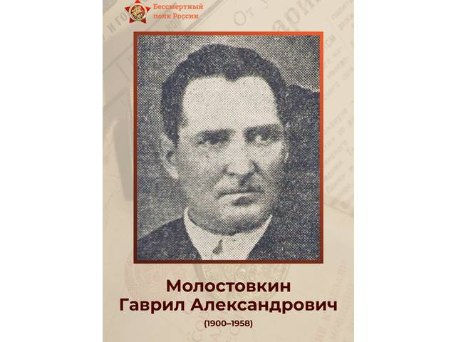Сотрудники института — Герои Великой Отечественной войны: ГАВРИЛ МОЛОСТОВКИН